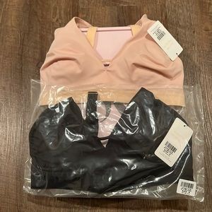 Two Lively Spacer bras - black and toasted almond - size Small. NWT.